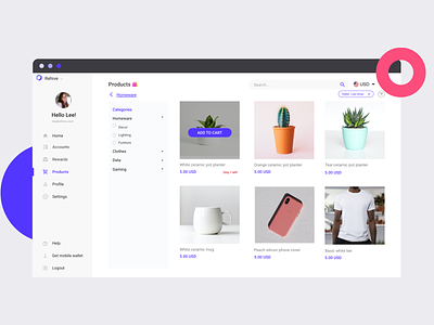 Web app - Products