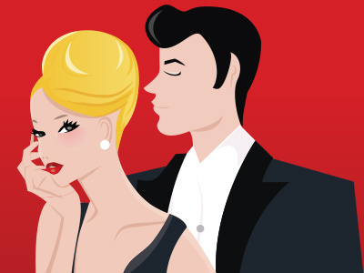 Fashion Couple couple fashion illustration ilustration retro stylish vector illustration vintage