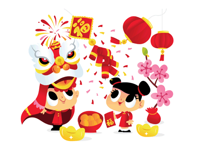 Chinese New Year asian cartoon celebration chinese chinese new year culture cute fortune greeting happiness happy holiday illustration lantern luck lunar new year occasion oriental prosperity vector