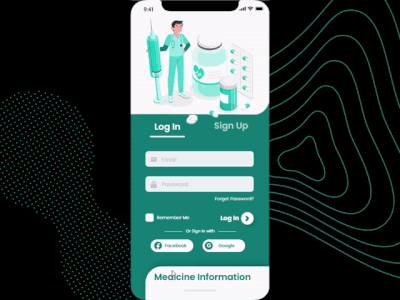 Medicine App animation app design drug drugstore icon illness illustration medicine medicine app sick typography ui uidesign uiux ux