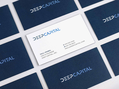 Deep Capital Business Cards branding business card design logo