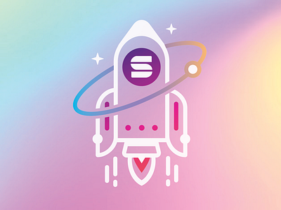 Rocket to Success branding design icon illustration logo