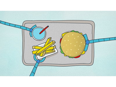 School lunch illustration
