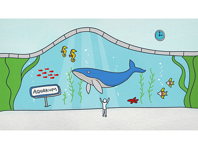 School Aquarium illustration