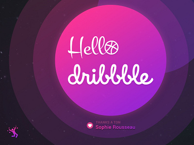 Hello Dribbble debut invitation love thanks welcome
