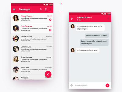 Messages UI android chat compose dating design list material messages ui ux