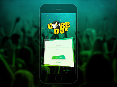 Core DJ's Login Screen design different dj form gradient ios iphone login sign in ui ux