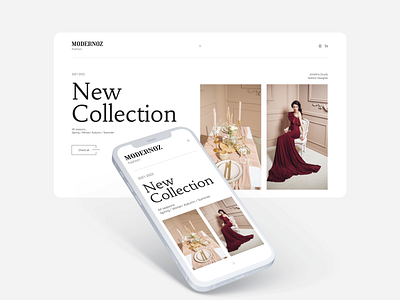 New Collection fashion 1st design designer inspiration minimal mobile app deisign ui web webdesign