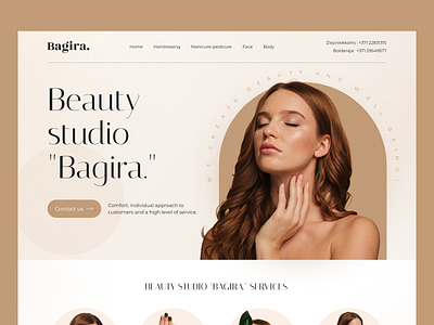 Beauty studio website redesign concept