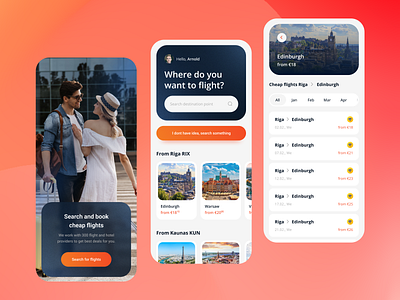 Mobile app design concept | Cheap Flights app design design app inspiration ios design light minimal mobile mobile app mobile app design mobile ui trend ui ui app ux