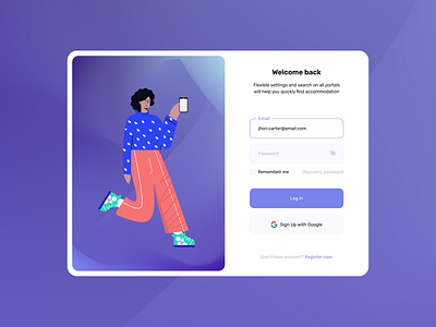 login page design concept