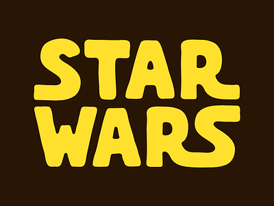 Star Wars in Abraham famous film hand drawn handmade illustration movie redesign redone type typography