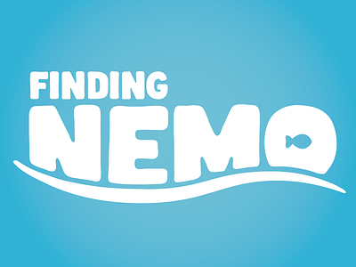 Finding Nemo in Abraham abraham film font hand drawn handmade illustration loose movie redesign redone type typography