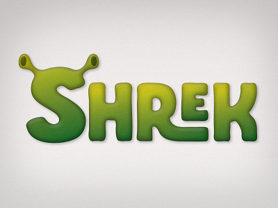 Shrek in Abraham abraham film hand drawn handmade movie poster redesign redone shrek type typography