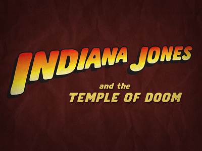 Indiana Jones in Abraham abraham film hand drawn handmade indiana jones movie poster redesign redone type typography