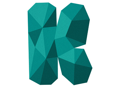 "K" angular k letter polygon polygonal type typography