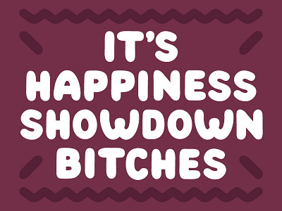 Happiness Showdown! challenge character crazy design happiness happy illustration over the top ridiculous
