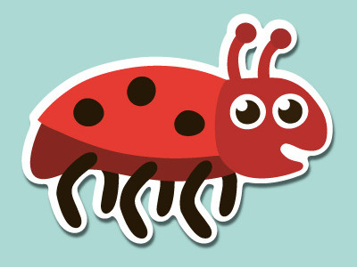 Bug bug creature creepy critter happy illustrate illustration insect ladybug zeptonn