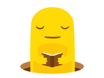 Big Reader book character illustration read reading zeptonn