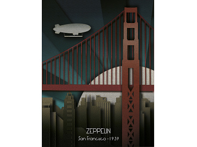 Zeppelin - San-Francisco design graphic design illustration vector