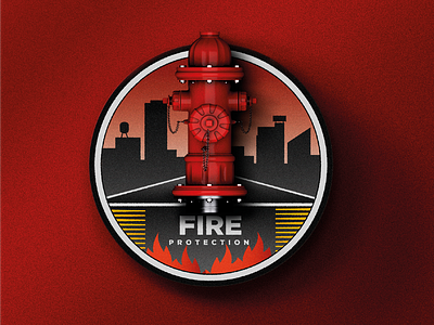 FIRE color design fire firefighter graphic design icon illustration logo red vector