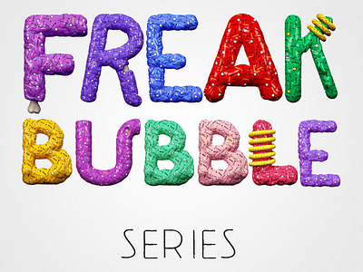 Freak Bubble Series 36daysoftype 3dtype alphabet c4d cgi lettering type typography