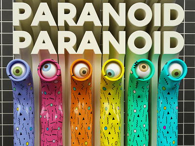 Paranoid 3d 3d art c4d cgi cinema4d eye paranoid type