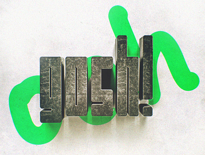 Gosh ! 3d 3dtype c4d cgi cinema4d grunge lettering texture type typography