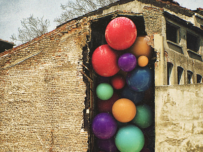 Abandoned Minds 3d abandoned background ballons building c4d cgi cinema4d colours compositing istanbul mind