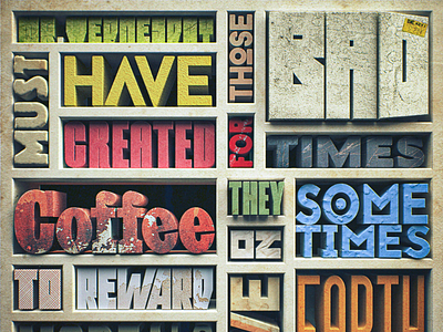 Mr.Wednesday's Coffee 3dtype c4d cgi coffee lettering render type typography