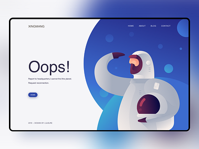 404 Error design illustration ui web design