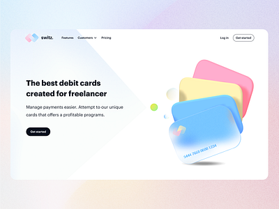 Debit card | Landing page concept 3d design figma illustration spline ui