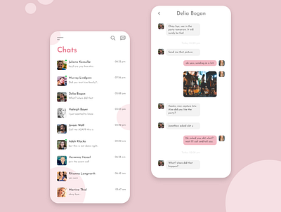 Direct messaging app UI chat chat app chatting dailyui direct message message message app uiux