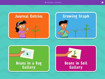 Index Screen for Children's App app children education kids ui