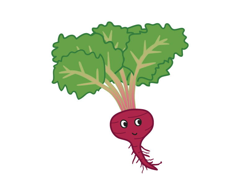 Cute Beet kids illustration vegetable beet