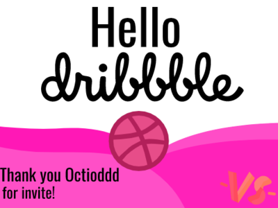 Hello Dribbble! art hello dribble vector