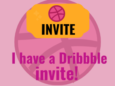 I have a dribbble invite! vector dribbble dribbble invite invite
