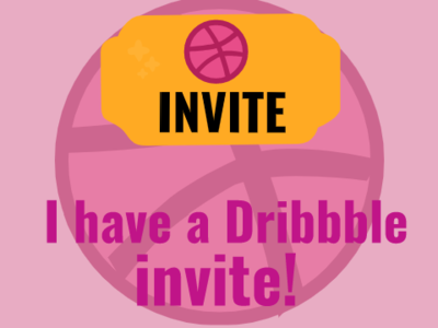 I have a dribbble invite! dribbble dribbble invite invite vector