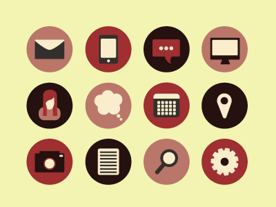 Flat Icons circles flat icons illustrator