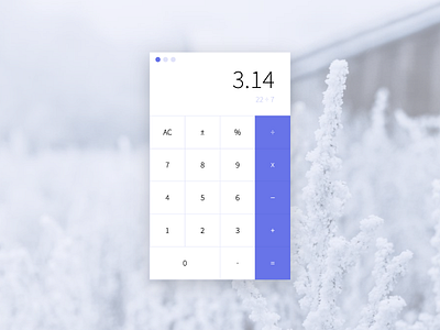 Daily UI Challenge 004 004 calculator dailyui math newyear pi purple snow ui