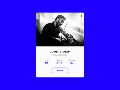 Daily UI Challenge 006 006 dailyui follow followers profile stats ui user