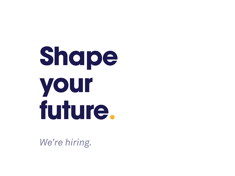 Shape Your Future abstract careers letters recruiting shapes typography