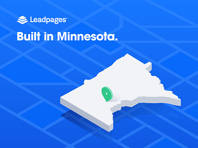 Built in Minnesota illustration isometric landing minneapolis minnesota pages