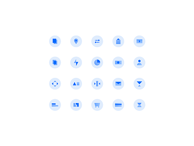 Homepage Icons icon set icons illustration product shapes simple shapes ui website