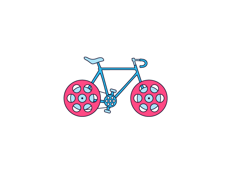 They See Me Rollin' sticker illustration wheels video film bicycle bike