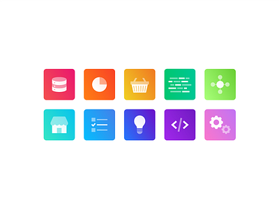 Jira Icons gradient icon gradients icon iconography icons iconset jira rainbow