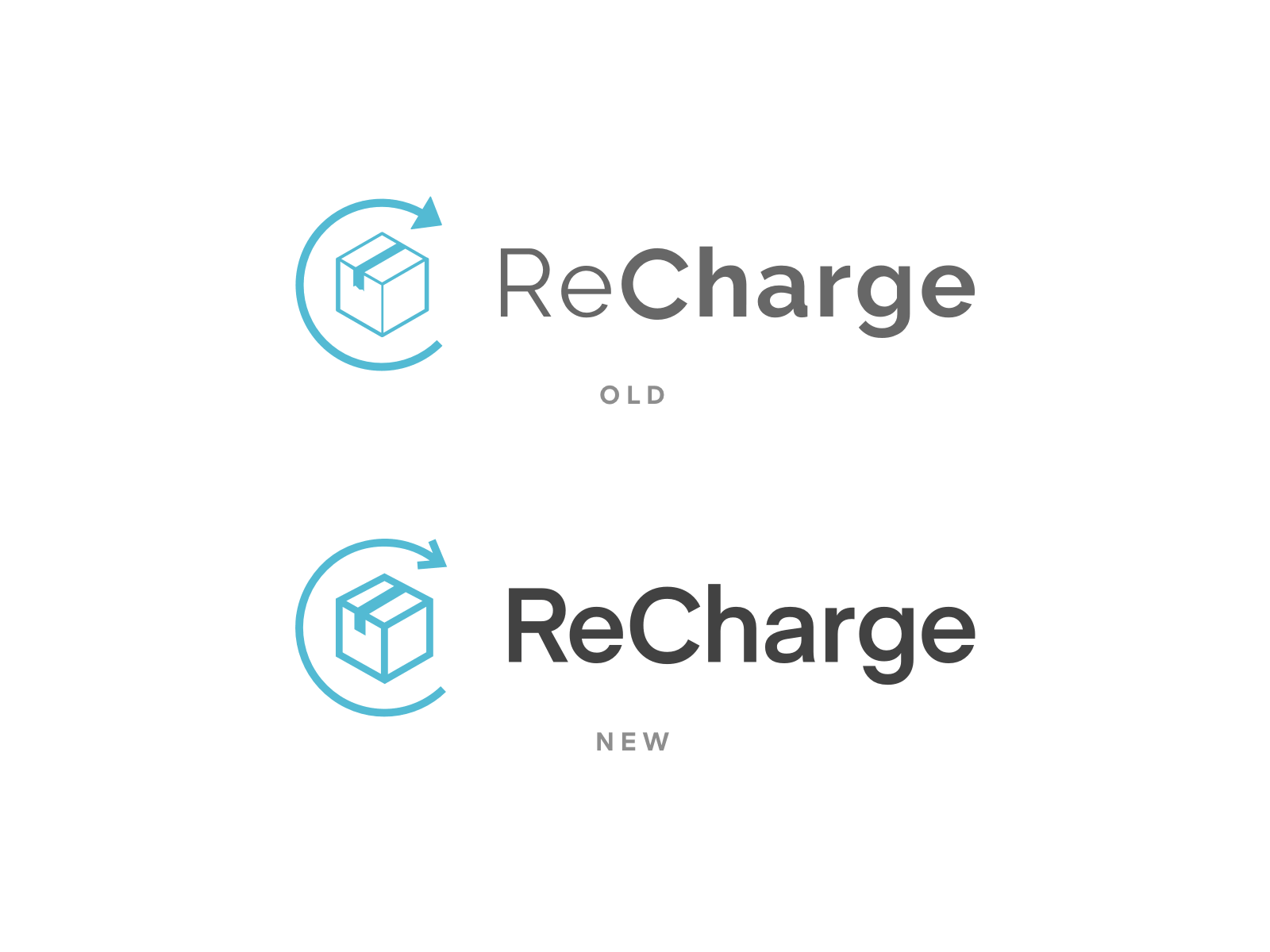 ReCharge logo revamp brand branding logo logo design logo mark logotype redesign subscription subscription box