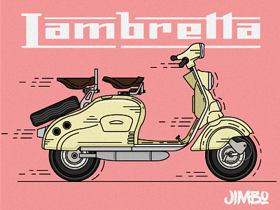 Lambretta flat illustration simple