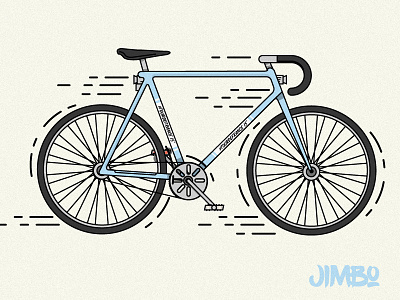 Fixed Gear Bike bike flat illustration simple