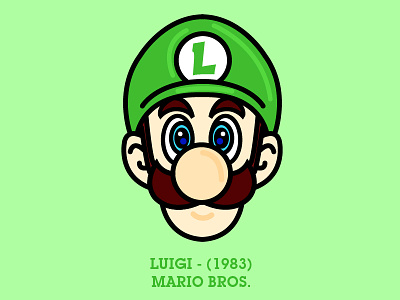 Luigi flat illustration luigi simple vector.
